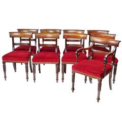 Set of 9 Dining Chairs early 19th Century in the Style of Gillow