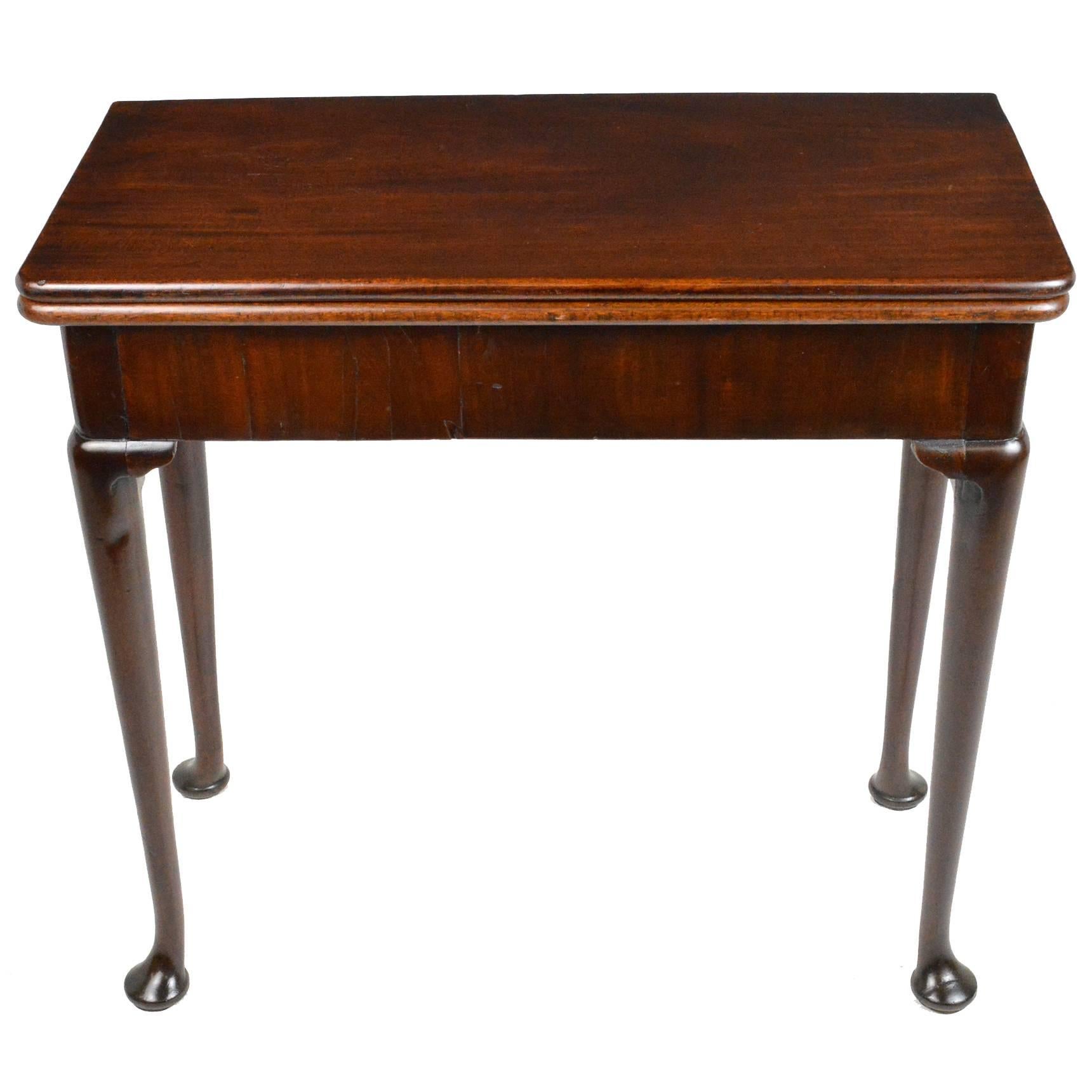 18th Century English Mahogany Card or Game Table For Sale