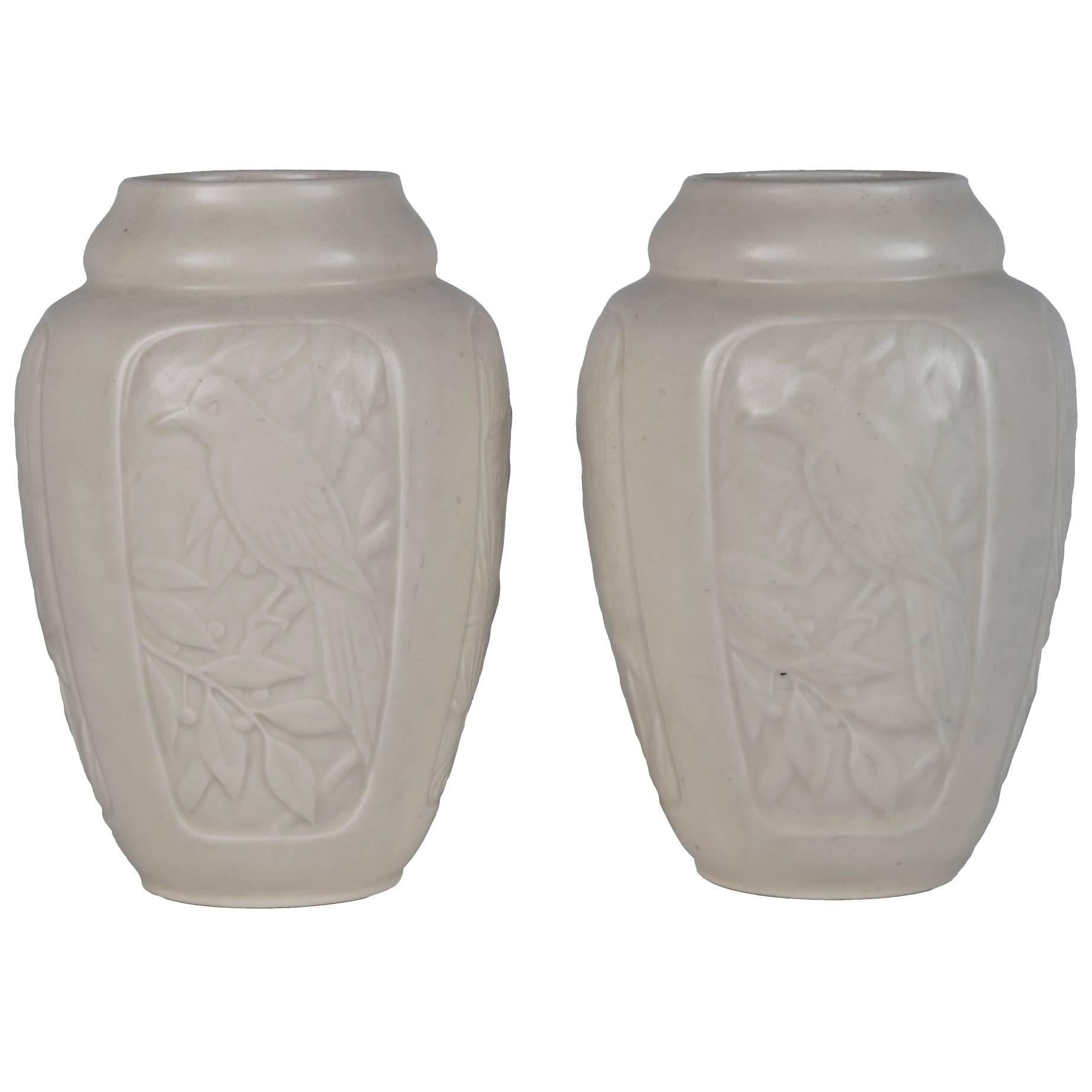 20th Century Ivory Rookwood Baluster Vases For Sale