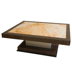 Art Deco Inspired Rectangular Coffee Table on Pedestal base "Hoffman"