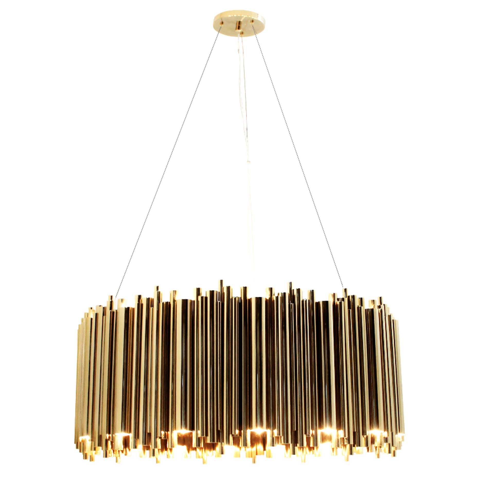 Chandelier Brass Tubes with Gold-Plated Brass Tubes