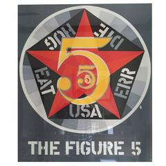 Vintage Robert Indiana, "The Figure 5", from Decade, 1971, Color Screenprint, Signed