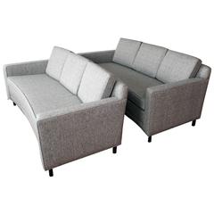 Dunbar Curved Front Pair of Sofas