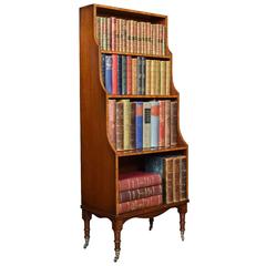 Sheraton Revival Mahogany Waterfall Bookcase