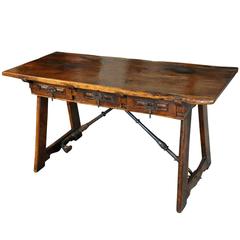 Spanish 18th Century Three-Drawer Desk / Console