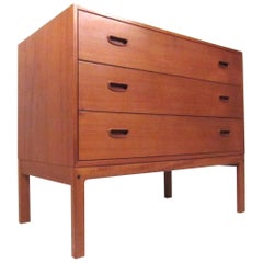 Mid-Century Danish Teak Three-Drawer Dresser