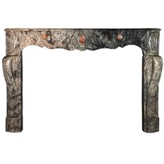 18th Century One of a Kind Italian Fireplace Mantel with Marble Inlay 5