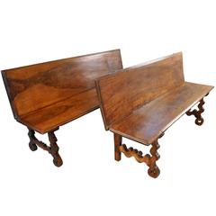 Pair of 18th Century Spanish Benches