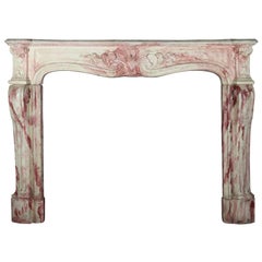 19th Century Terra Cotta Fireplace Mantel in the Style of Louis XV