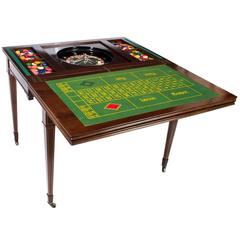 Used Edwardian Mahogany Games Roulette Table, circa 1900