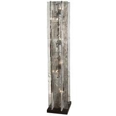 Rare Interlocking Glass Floor Lamp by Carlo Nason for Mazzega