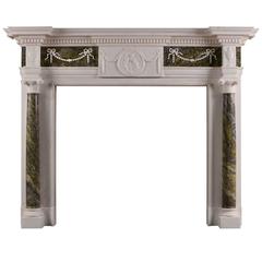 Statuary Marble Fireplace with Connemara Columns 4