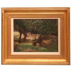 Used "The River Aron, Broom" Oil Painting Edward Steel Harper