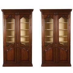 Pair of Auffray Carved and Painted Biblioteques