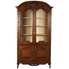 Auffray Country French Bibliotheque or Bar Cabinet