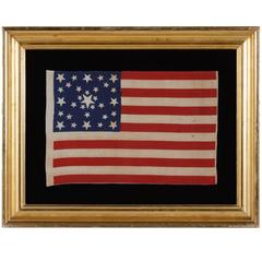 Antique 31 Star Flag with Stars in a Starburst or "Great Star-In-A-square" Pattern