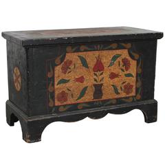 19th Century Diminutive Painted Blanket Chest