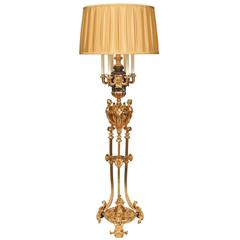 French 19th Century Belle Époque Period Floor Lamp, Attributed to F. Linke