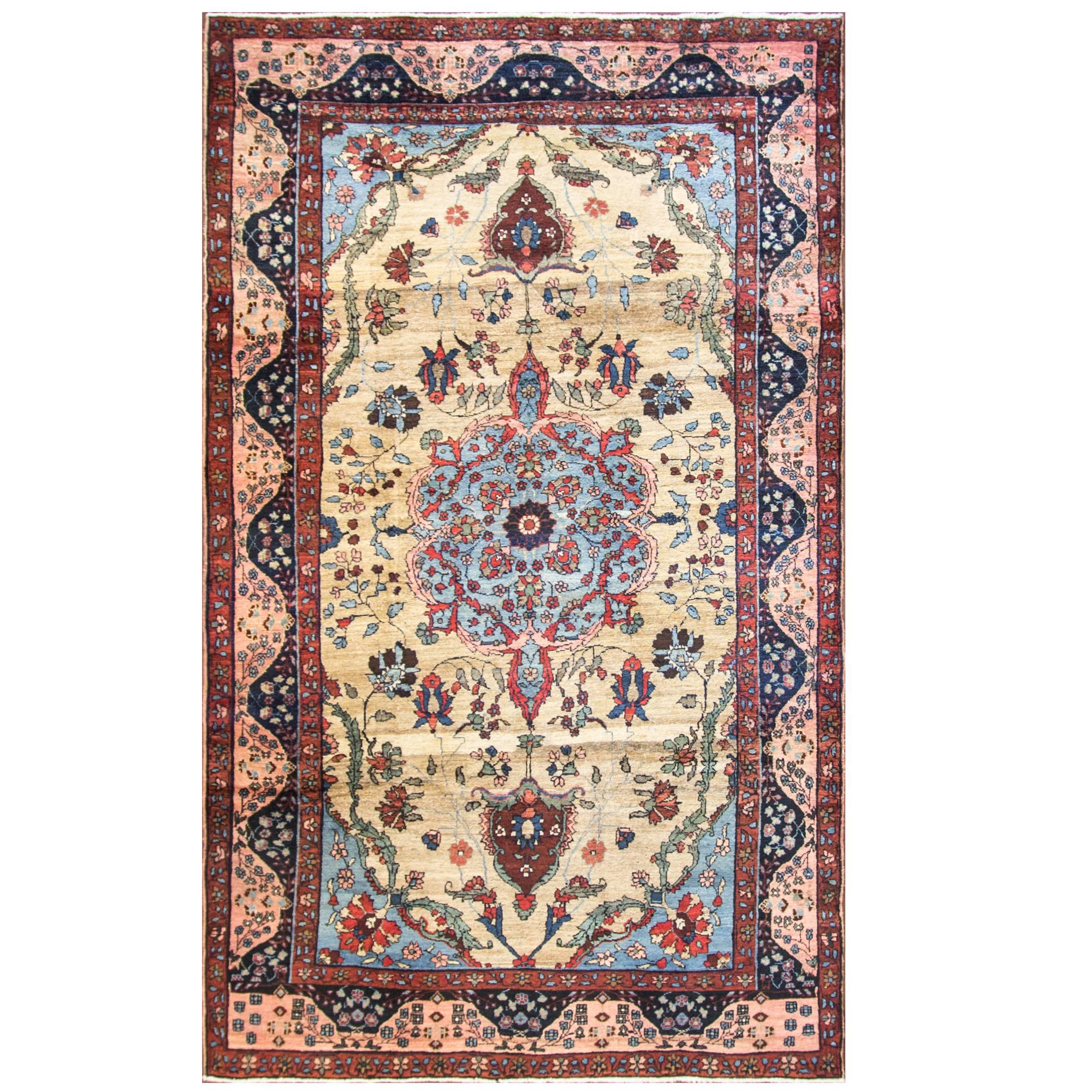 Antique Persian Tabriz Carpet, 6'6" x 10'7"