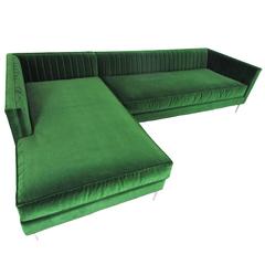 Emerald Velvet Sectional