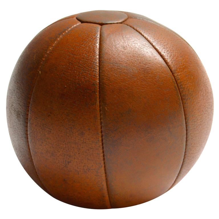 Leather Medicine Ball For Sale at 1stdibs
