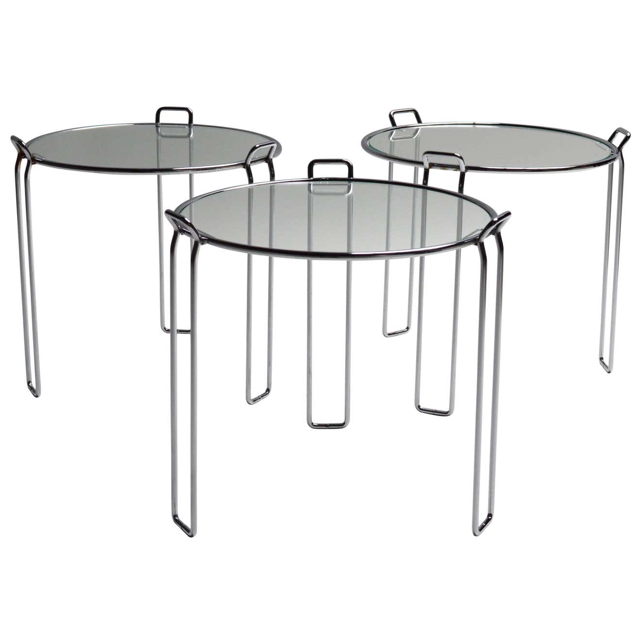 Stackable Set of Three Nesting Tables by Saporiti at 1stDibs | saporiti ...