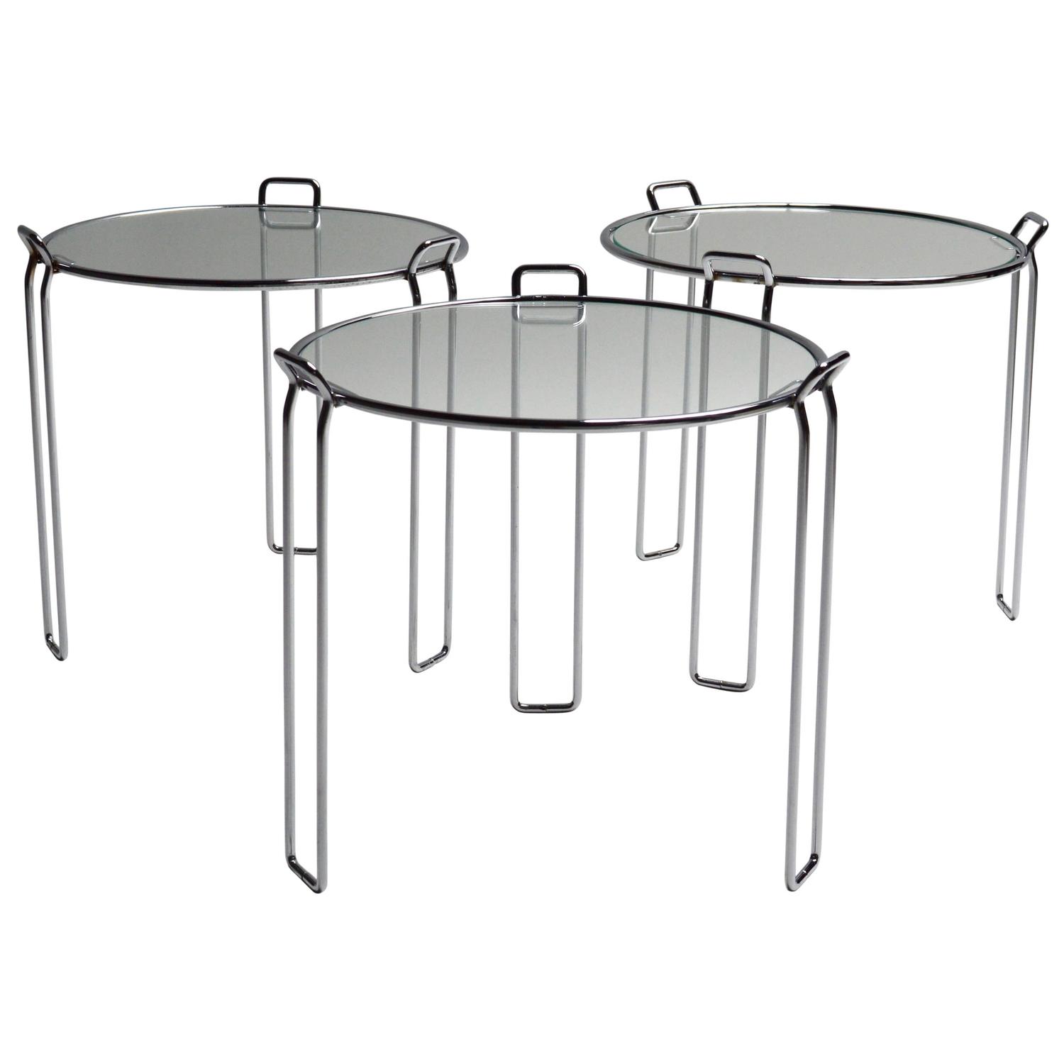 Set Of Three T Stackable Tables By Vico Magistretti For Azucena - Stackable Set Of Three Nesting Tables By Saporiti set of three t stackable tables by vico magistretti for azucena - stackable set of three nesting tables by saporiti