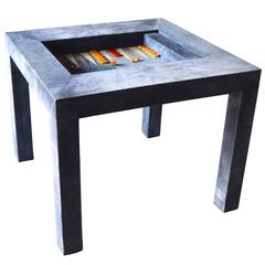 Retro Suede Backgammon Table