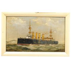 English Steam Ship Painting
