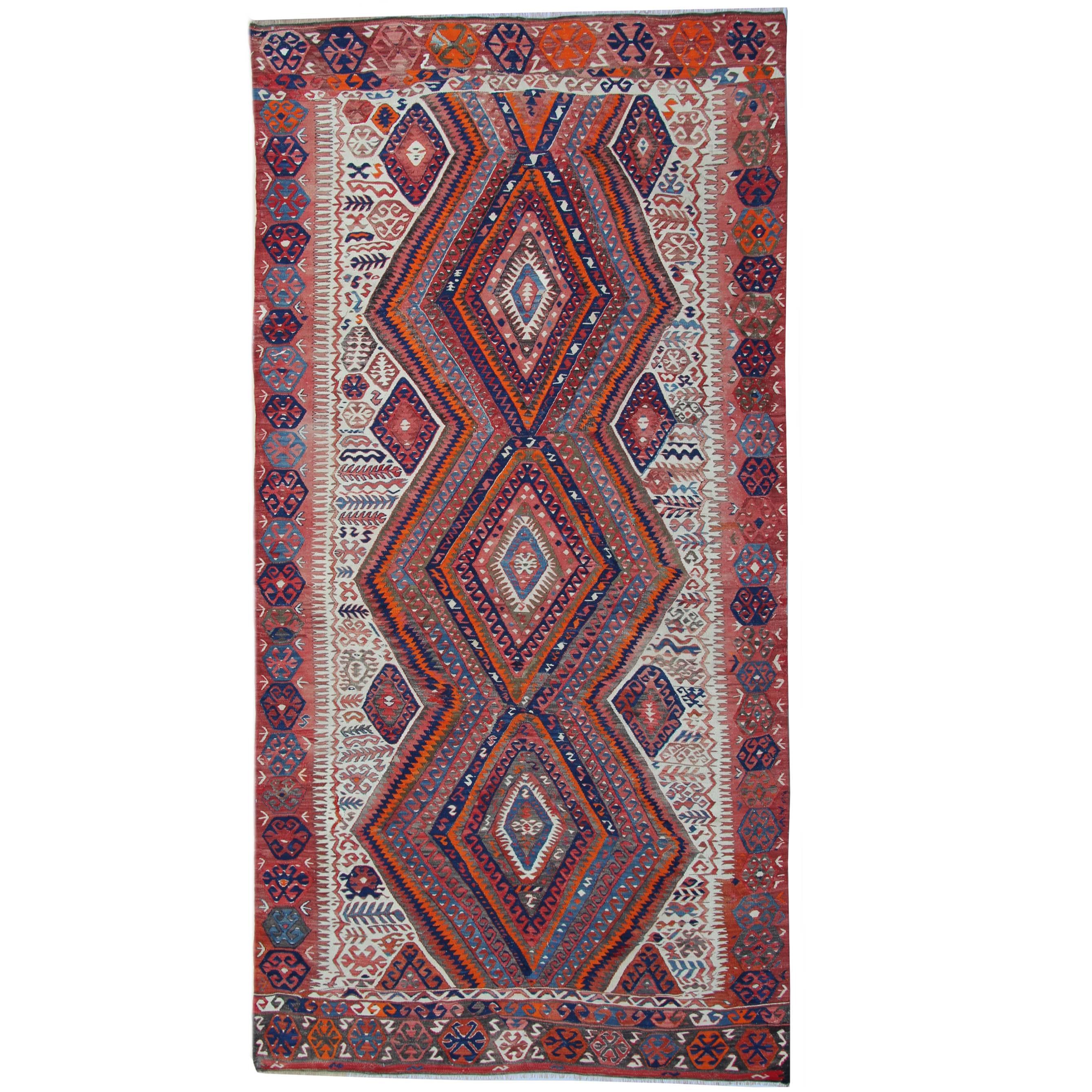 Antique Rugs Turkish Handmade Carpet, Kilim Rugs, Oriental Rugs for Sale