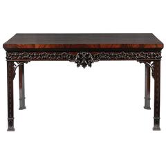 George II Carved Mahogany Side Table in the Manner of Thomas Chippendale