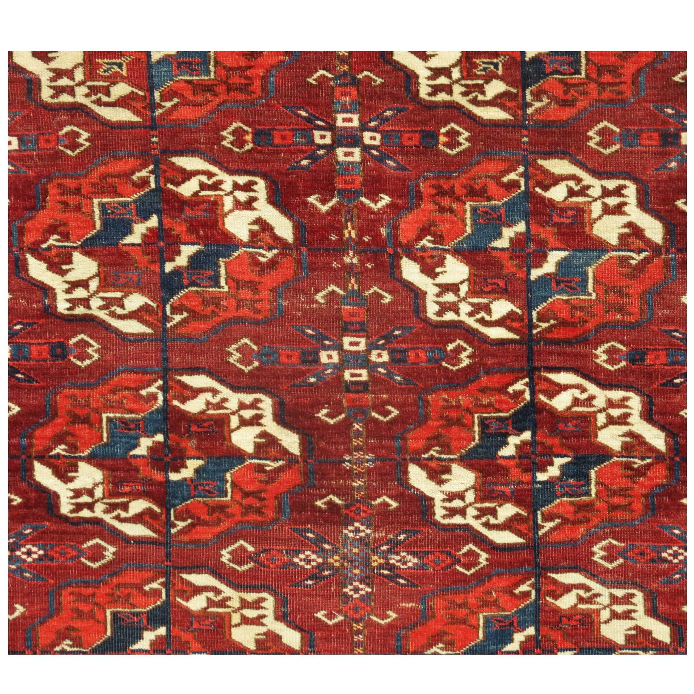 Antique Tekke Turkmen Carpet, Central Asia, Mid-19th Century For Sale