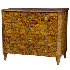 Rare Early 19th Century Alder Root Swedish Chest of Drawers