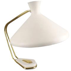 Mid Century Erwi Desk Lamp, 1960s Modernist Stilnovo Style Design, Brass