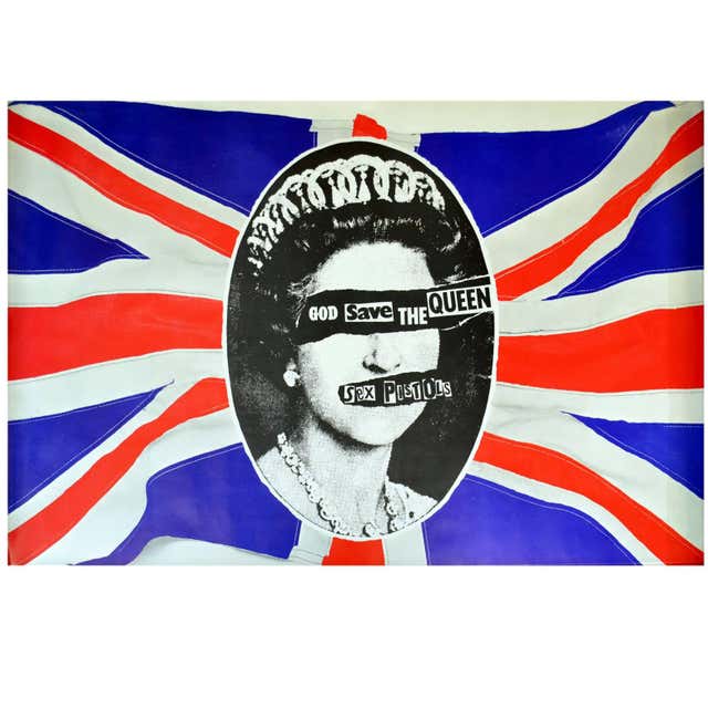 Sex Pistols Original God Save The Queen Promotional Poster At 1stdibs