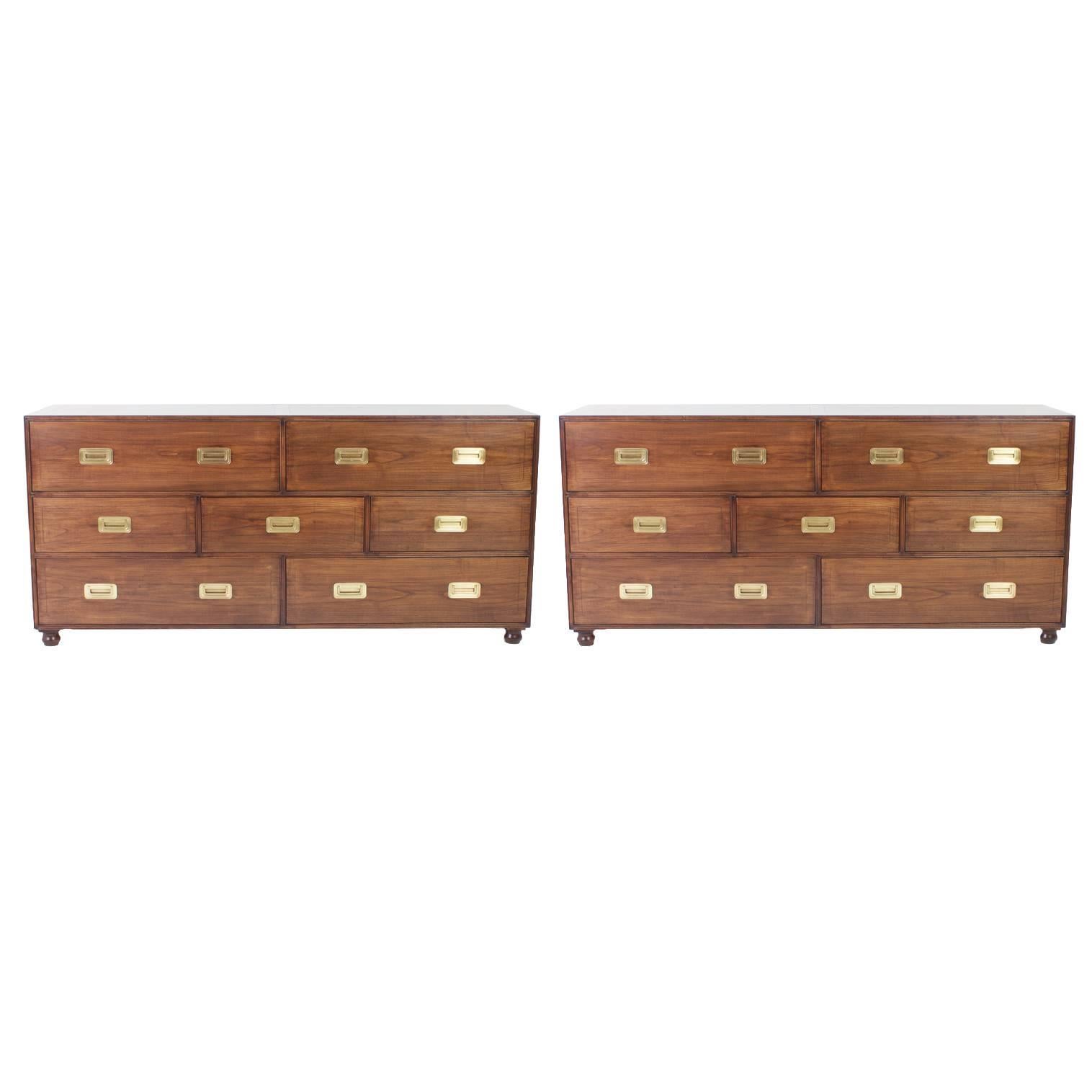 Mid Century Campaign Style Chests 5