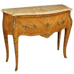 20th Century Bois de Violette with Marble Commode 20th Century Bois de Violette with Marble Commode