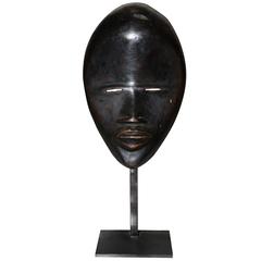 African Mask Dan from Ivory Coast, Mid-20th Century