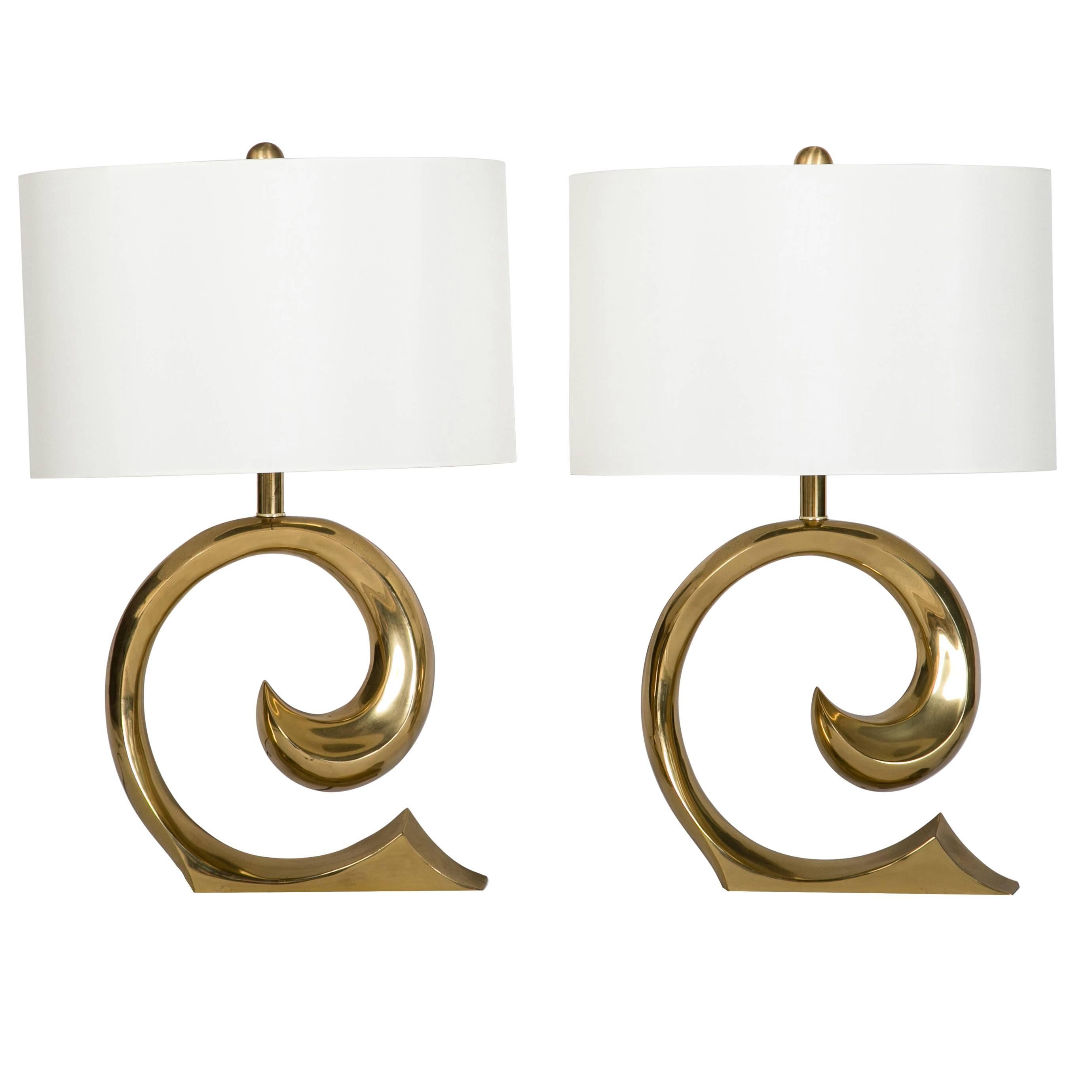 Pair of Signature Lamps by Pierre Cardin