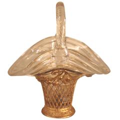 Gilt Bronze and Glass Basket Centerpiece