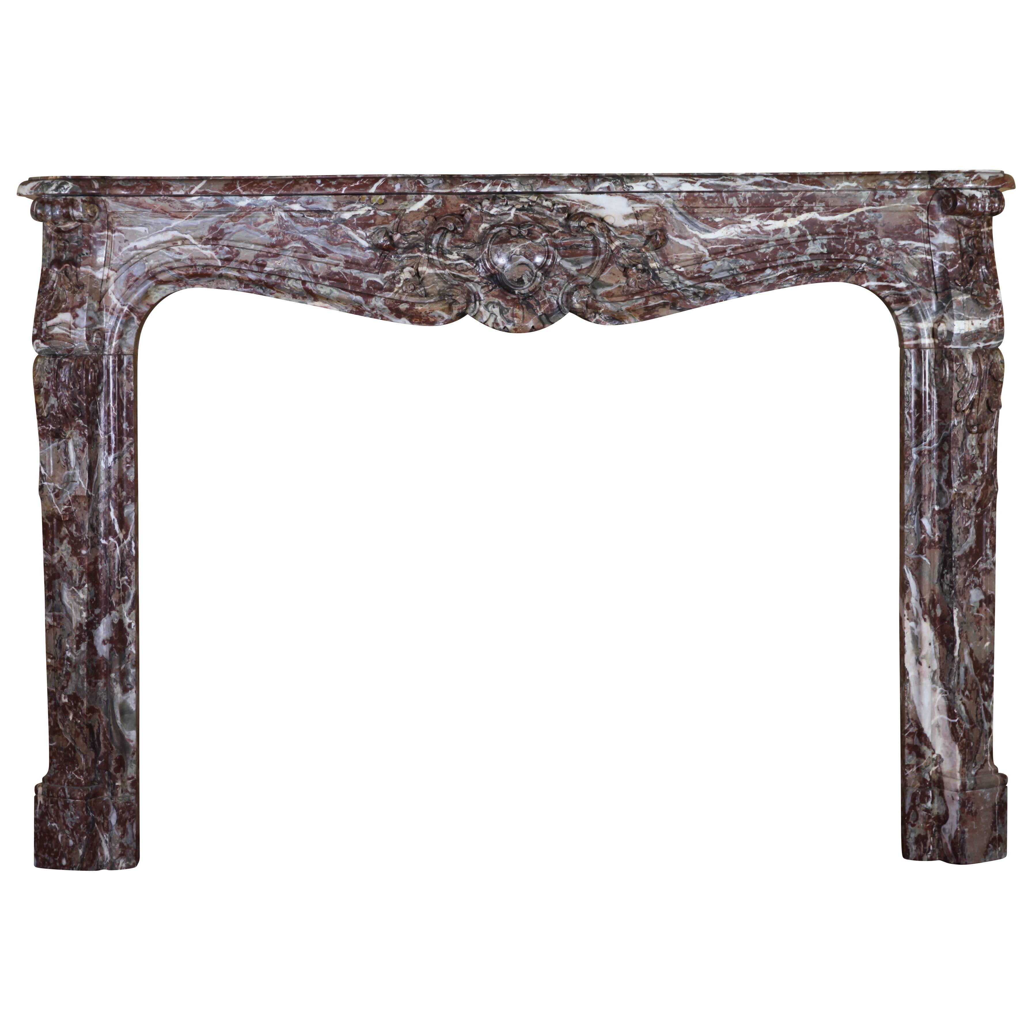 18th Century Belgian Antique Fireplace Mantel in Marble