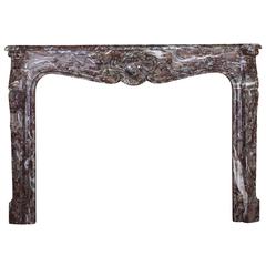 18th Century Belgian Antique Fireplace Mantel in Marble 10