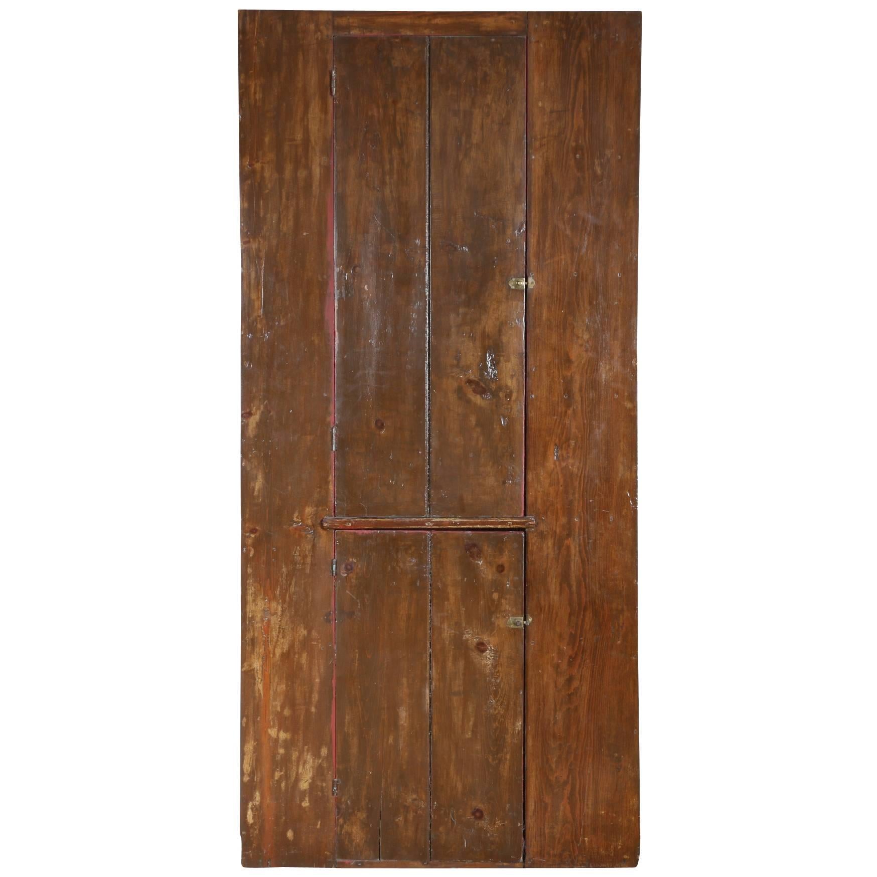 19th Century American Painted Pine Cupboard For Sale