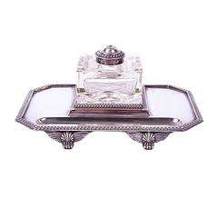 Early 20th Century Sheffield Silver Plate Ink Stand by Walker & Hall 7