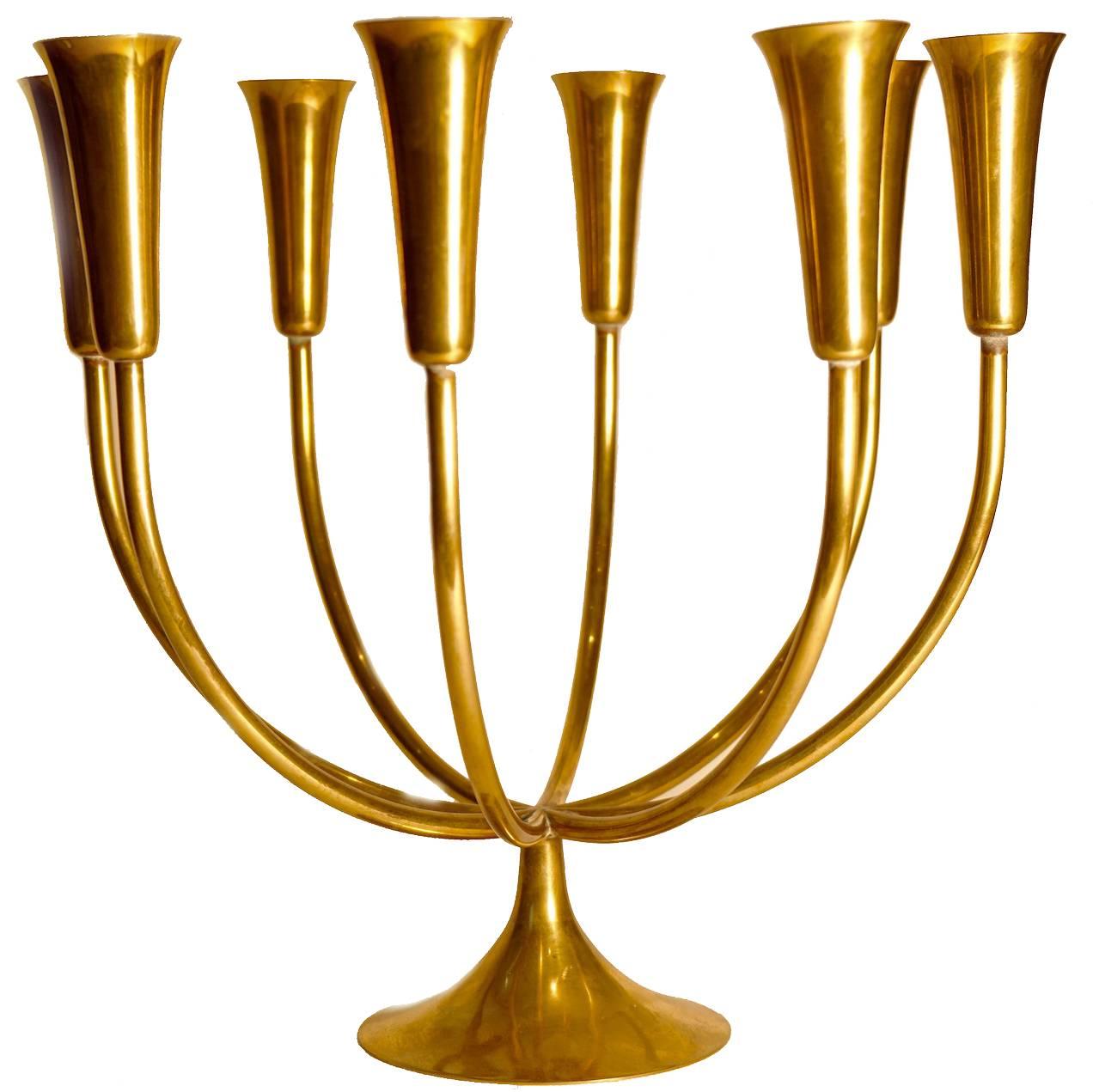 Illums Bolighus Brass Candelabra For Sale