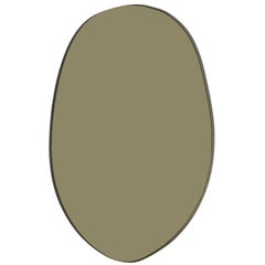 Contemporary Seeing Glass Off Round Wall Mirror 980, Bronze by Sabine Marcelis