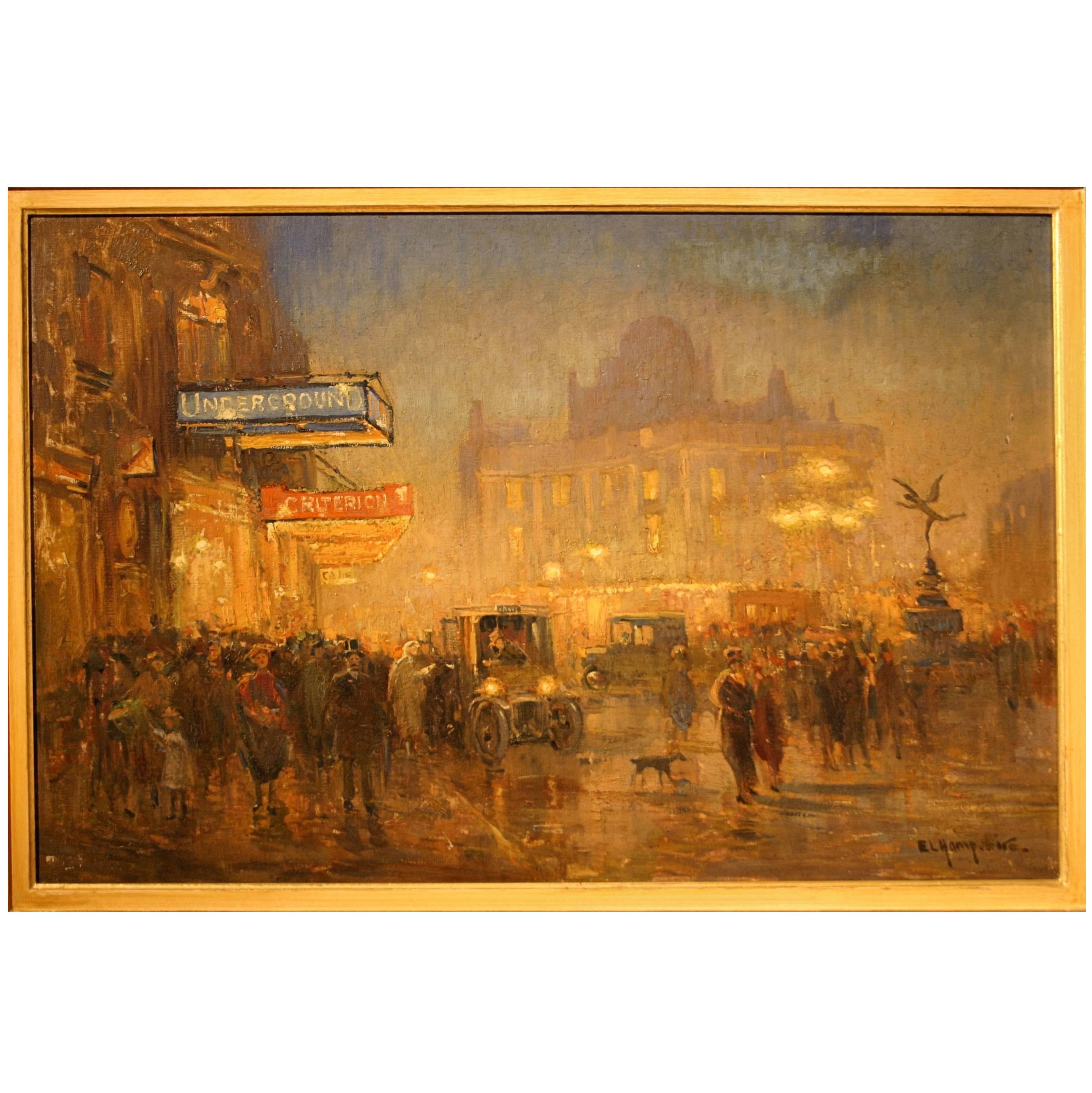 Piccadilly Circus at Night For Sale