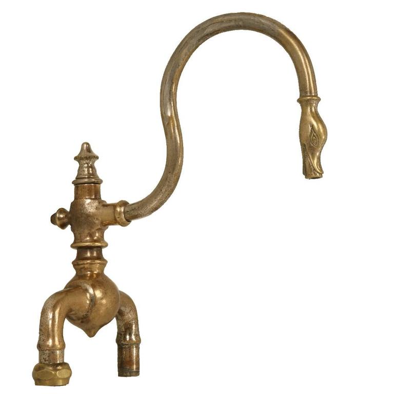 Antique French Swan Neck Tap at 1stDibs