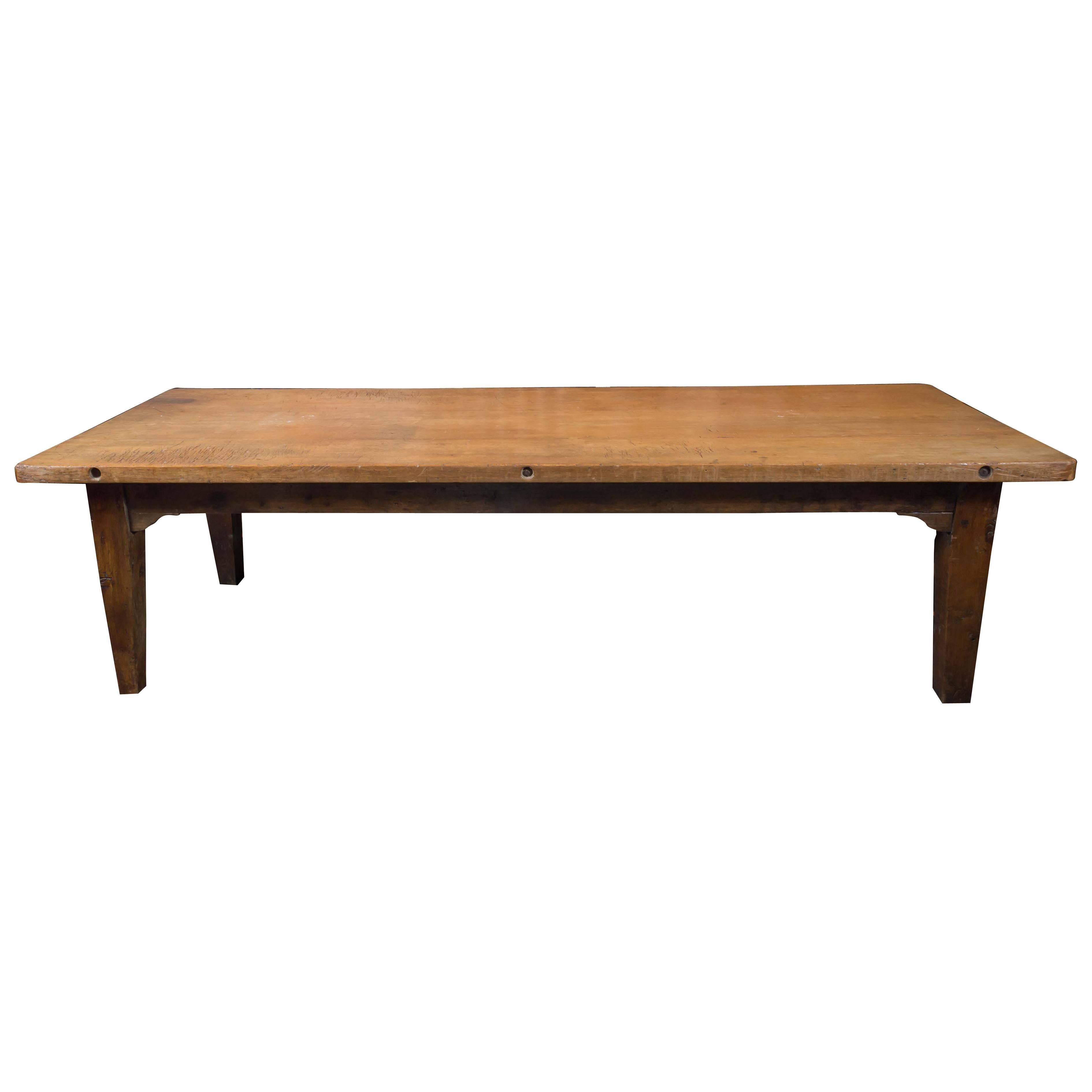 Very Large-Scale Farm House Table, English, circa 1840 For Sale