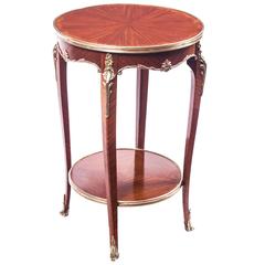 19th Century French Flame Mahogany Occasional Side Table